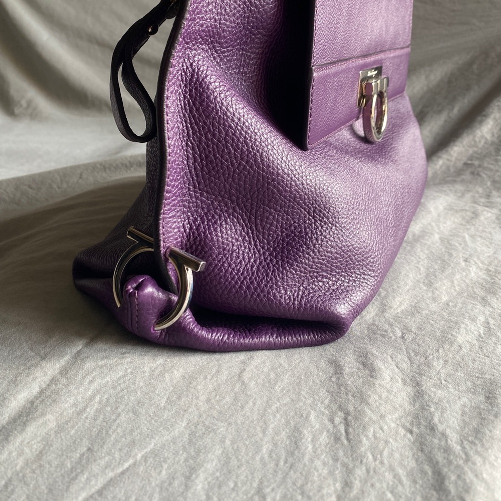 Salvatore Ferragamo Sofia Purple Satchel - Picture 2 of 12